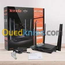 Tenda Modem Routeur V12 AC1200 Double Bande Wi-Fi Gigabit VDSL/ADSL