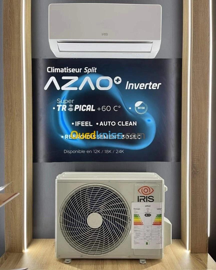 IRIS SPLIT AZAO+ CLIMATISEUR 18000 BTU SUPER TROPICAL - INVERTER - CHAUD & FROID - +60 DEGRÉ - BLANC