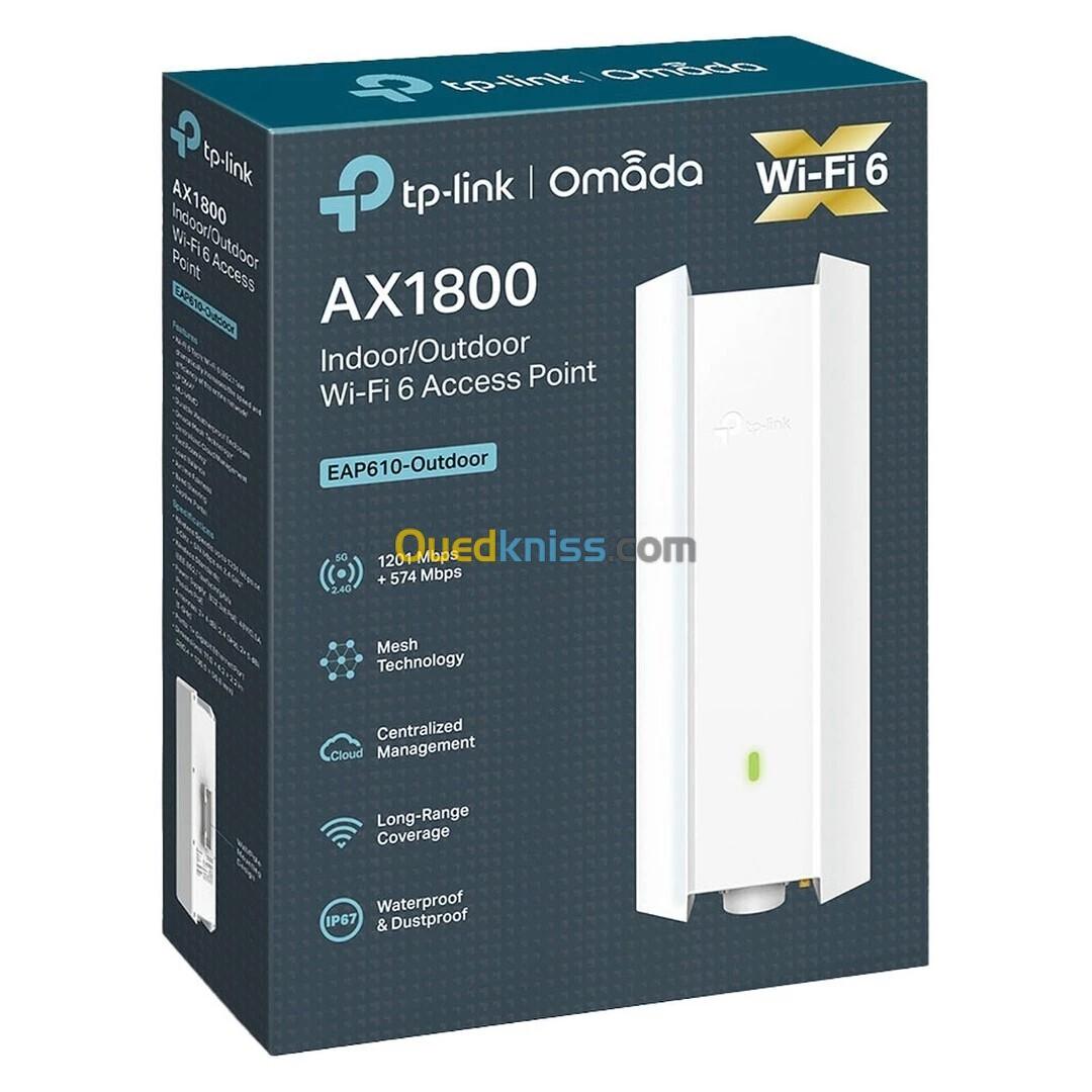 TP-LINK EAP610-OUTDOOR - POINT D'ACCÈS AX1800 WIFI6 - INDOOR/OUTDOOR IP67 - MESH OMADA - BLANC