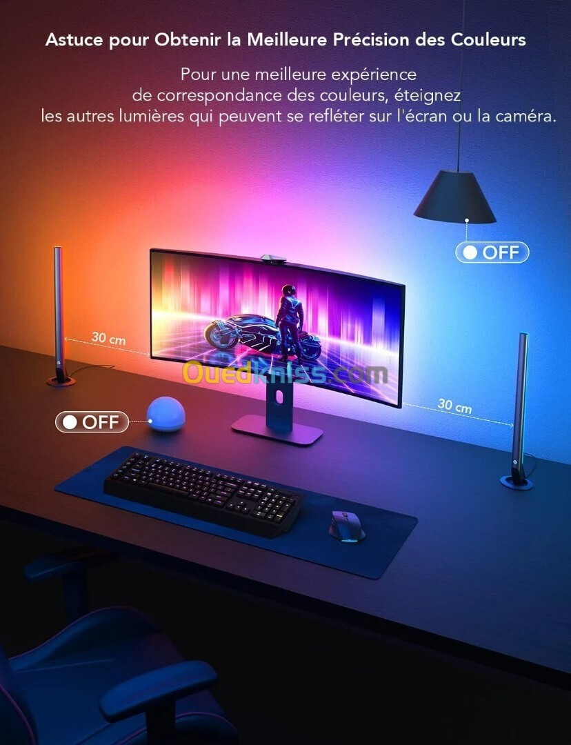 GOVEE DREAMVIEW G1 PRO - H604A - 24-32" RGBIC RÉTROÉCLAIRAGE - BARRES LUMINEUSES - LED NÉON + CAMÉRA