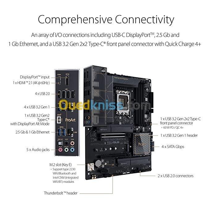 ASUS ProArt B660-CREATOR D4 ATX Socket 1700 Intel B660 Express - 4x DDR4 - M.2 PCIe 4.0 - USB 3.1