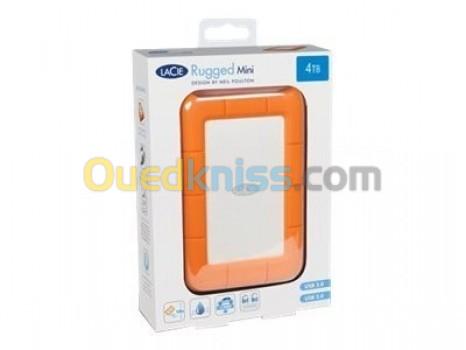 LaCie Rugged Mini 4 To Disque Dur Externe Antichoc 2.5'' Sur Ports USB 3.0