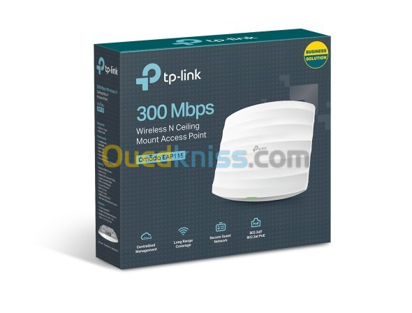 TP-Link EAP115 Point D'accès WiFi N 300Mbps PoE - Plafonnier