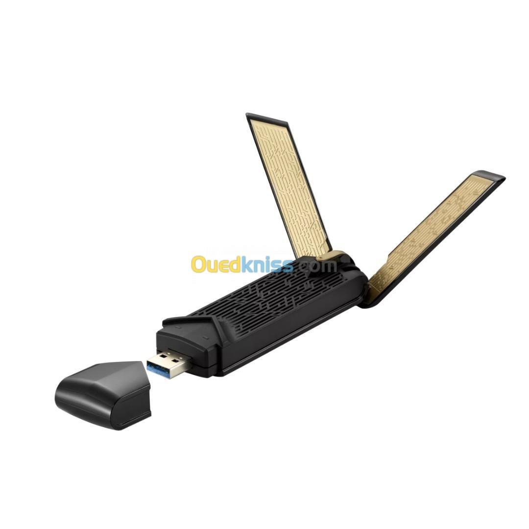 ASUS USB-AX56 Adaptateur Wi-Fi USB Double Bande AX1800 - Noir,Or