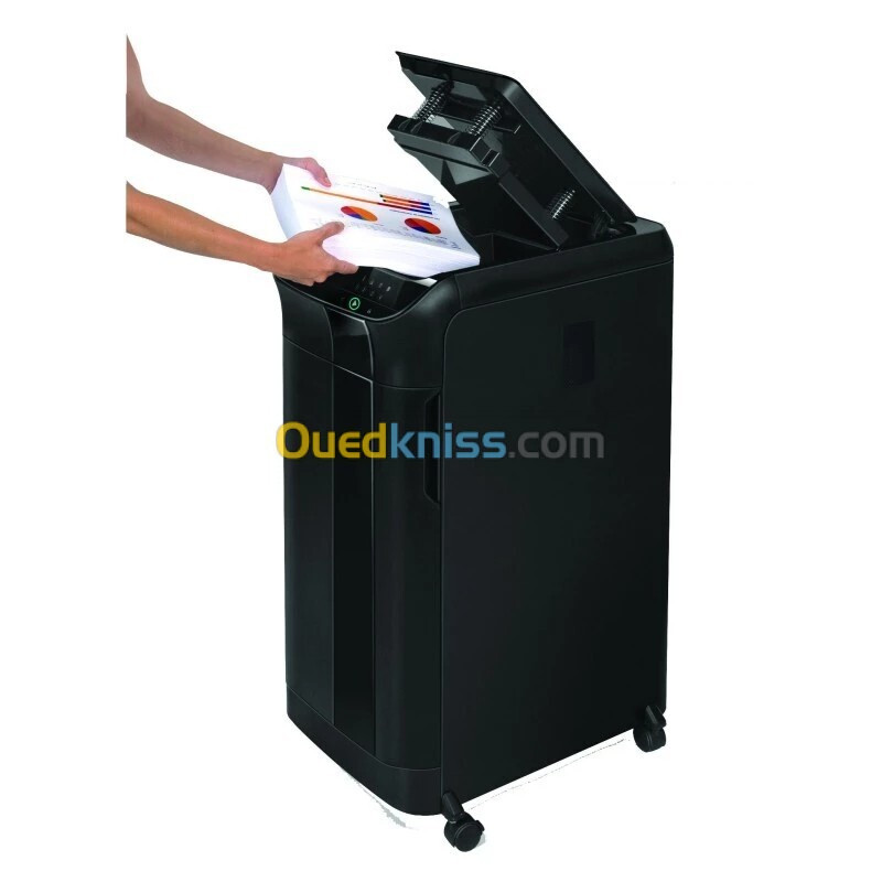 FELLOWES DESTRUCTEUR DE DOCUMENTS AUTOMAX 550C - 83 Litres - COUPE CROISÉE - AGRAFES - TROMBONESES