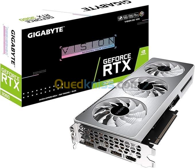 Gigabyte GeForce RTX 3060 VISION OC 12G - LHR - GDDR6 - Dual HDMI/Dual DisplayPort - PCI Express -