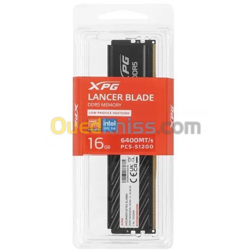 RAM ADATA XPG LANCER BLADE DESKTOP - 16GB DDR5 U-DIMM - 6400 MT/s - PC5-51200 - 1.4V - CL 32 - BLACK