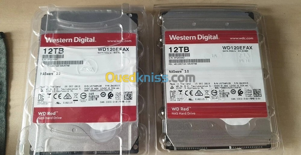 WD RED 12To NAS - 3.5" - SATA 6.0 Gb/S - Disque Dur Interne - 7200 RPM - WD121KFBX