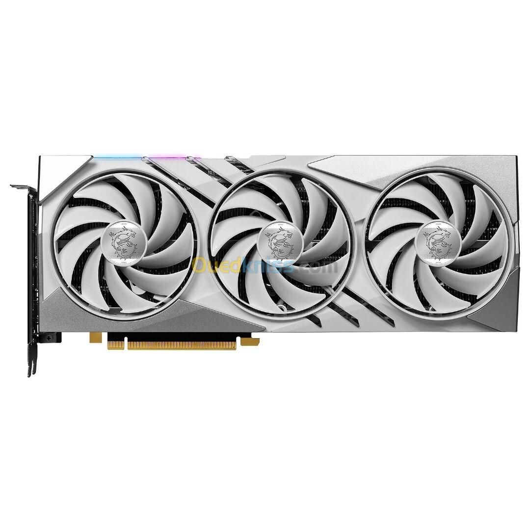 MSI GEFORCE RTX 4070 SUPER 12G GAMING X SLIM GDDR6X - 2655 MHZ - JUSQU'À 1440P -  DUAL SLOT - WHITE