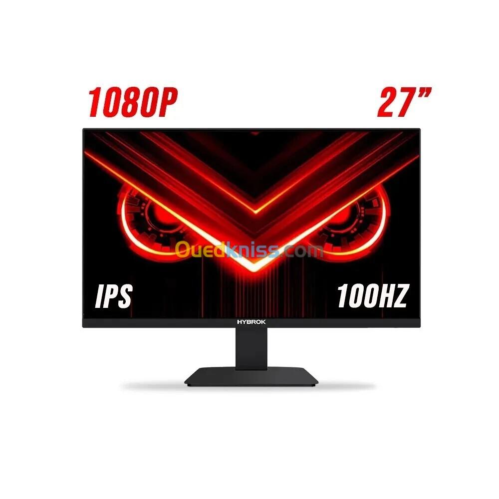 ECRAN HYBROK HYPRO HP27IFL - GAMING MONITOR - 100 HZ - IPS - 5MS - FHD - SPEAKERS - NOIR