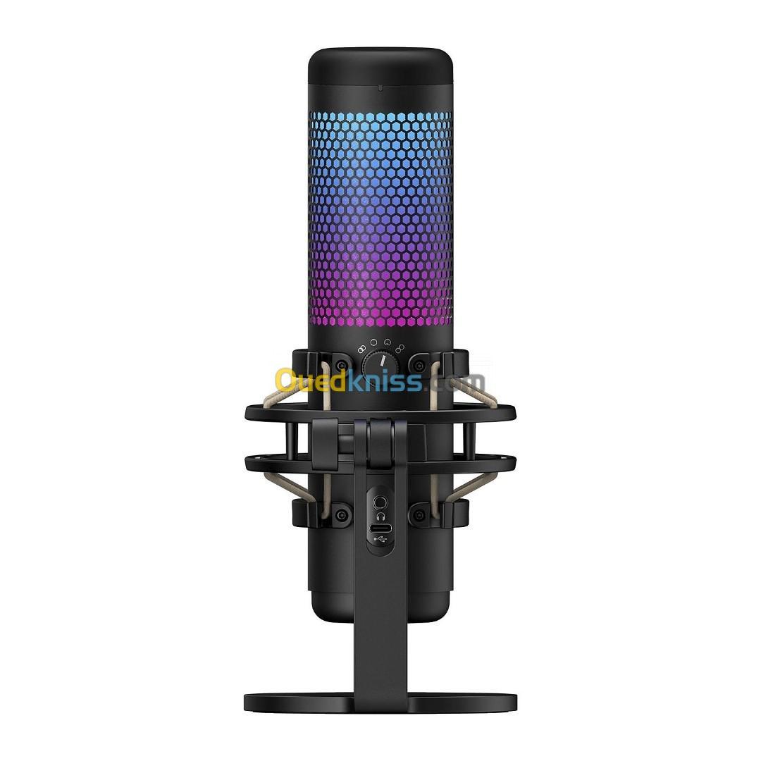 Hyper X QuadCast S Microphone Autonome - Quatre Diagrammes Polaires - Rétroéclairage RGB