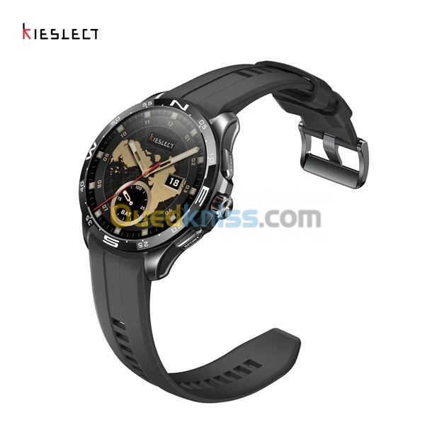 KIESLECT ACTOR SMARTWATCH - 1.6" AMOLED - BLUETOOTH - CERAMIC BEZEL - SPORTS MODE - ÉTANCHE - BLACK