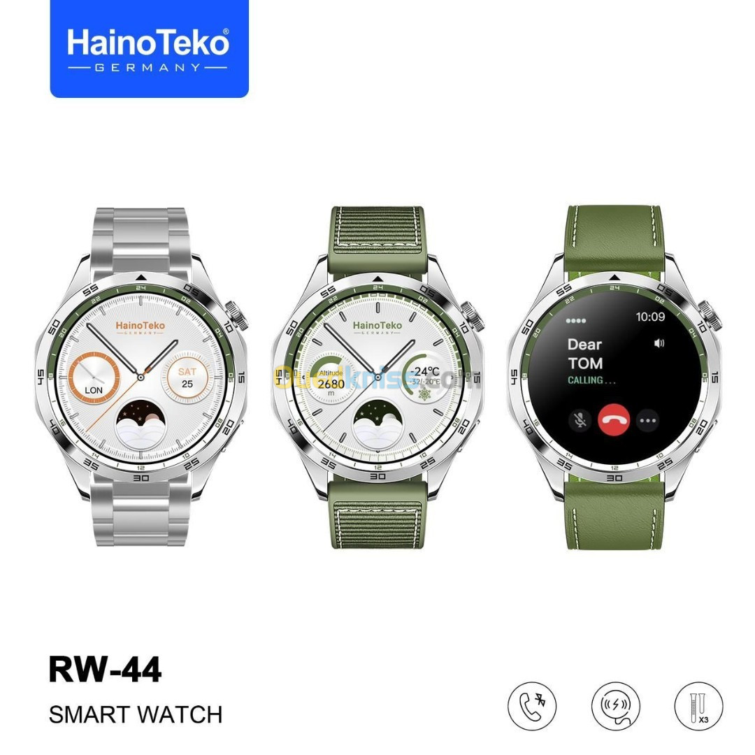 SMART WATCH HAINO TEKO GERMANY GT4 RW44 - 1.43 INCH SUPER AMOLED - BLUETOOTH - 03 BRACELETS - STEEL