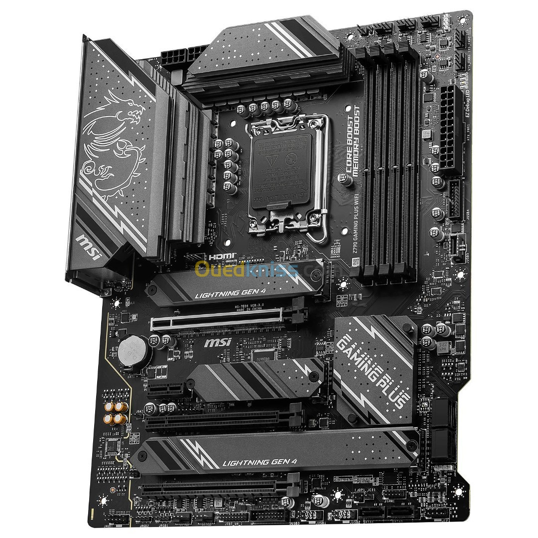 CARTE MÈRE MSI Z790 GAMING PLUS WIFI- ATX SOCKET- INTEL Z790 - 4 x DDR5 - 4 x M.2 PCIe 4.0- Wi-Fi 6E