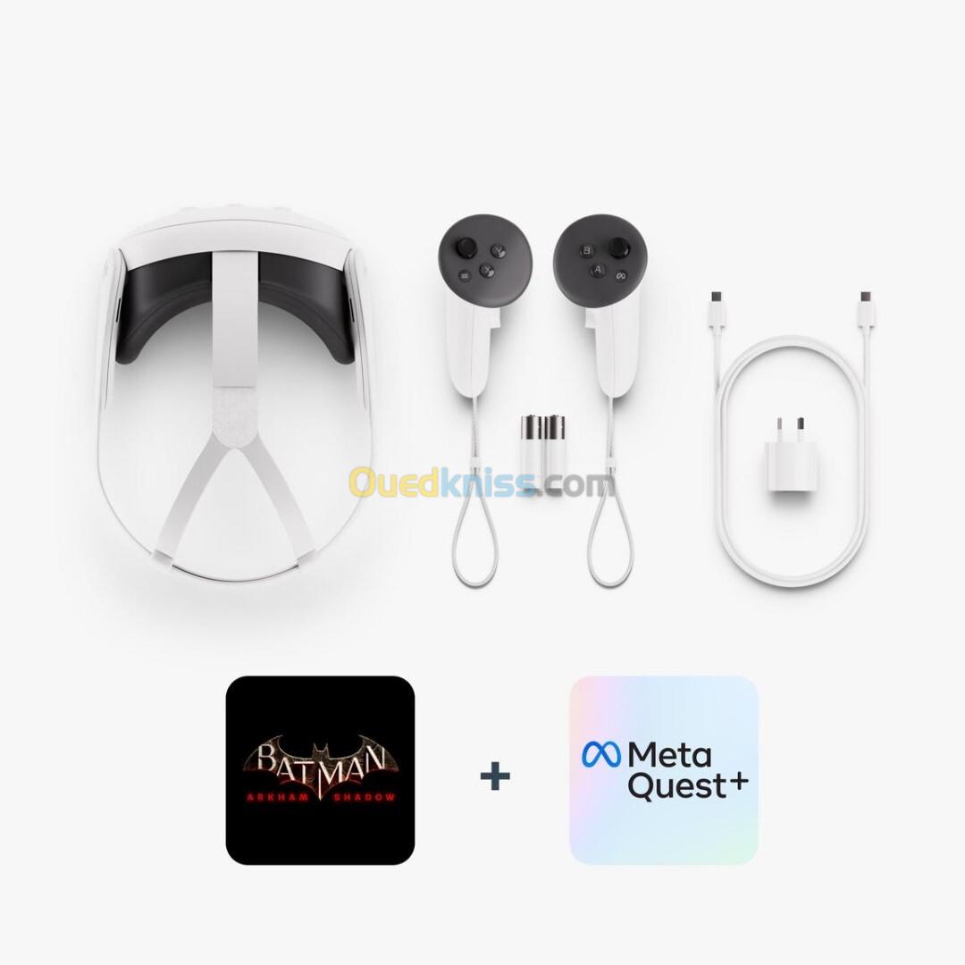 OCULUS META QUEST 3S - 128 GO 4K - SNAPDRAGON XR2 GEN 2 - ALL-IN-ONE - QUEST TOUCH PLUS - 2 MANETTES