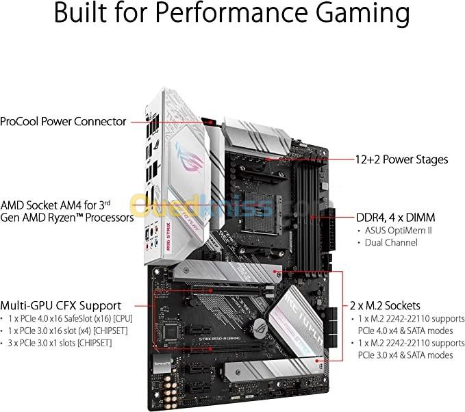 ASUS ROG STRIX B550-A GAMING Socket AM4 AMD B550 - 4x DDR4 - SATA 6Gb/S + M.2 - USB 3.1