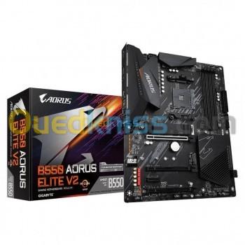 Carte Mére Gigabyte B550 AORUS ELITE V2 ATX Socket AM4 AMD B550 - 4 X DDR4 - SATA 6Gb/S + M.2