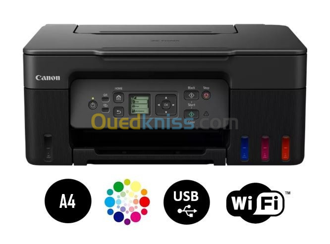 CANON PIXMA G3470 - MULTIFONCTION COULEUR A4 3-EN-1 - MEGATANK RESERVOIR D'ENCRE - USB - WIFI-