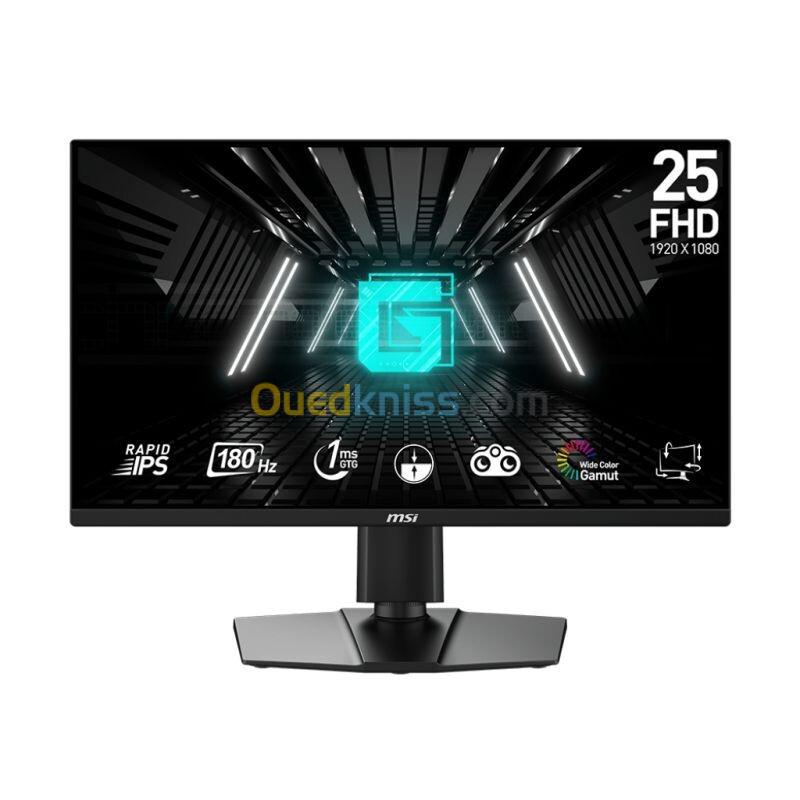 ÉCRAN MSI G255F GAMING - 24,5" FHD - DALLE IPS - 180 HZ - 1MS SRGB - ADAPTIVE-SYNC - DP 1.2A - HDMI