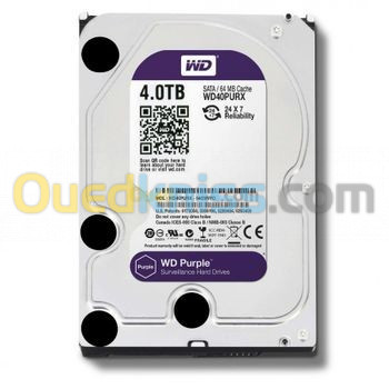 Disque WD Purple Surveillance 4TB 3.5"