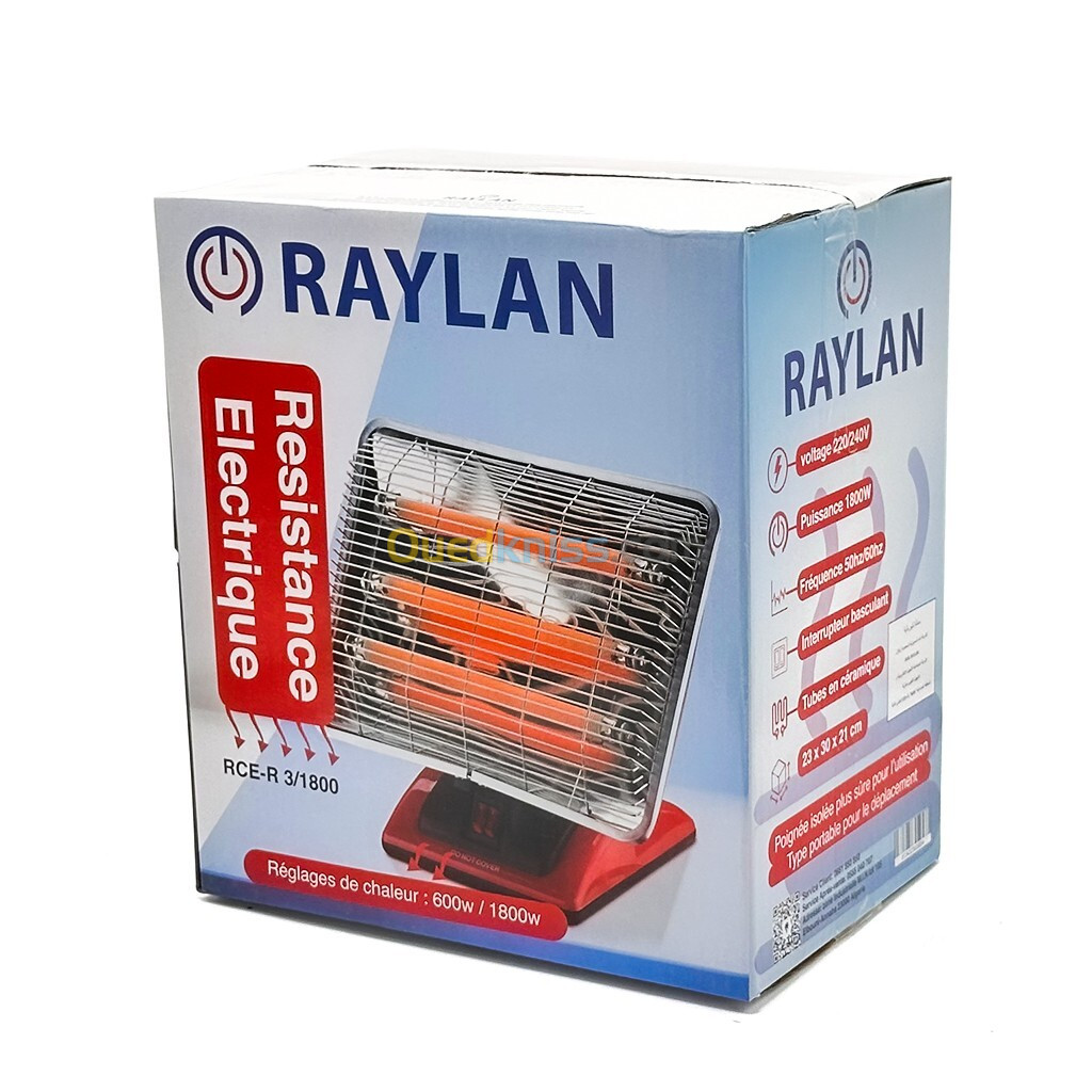 RAYLAN Résistance 3 Tubes Ressol 1800W