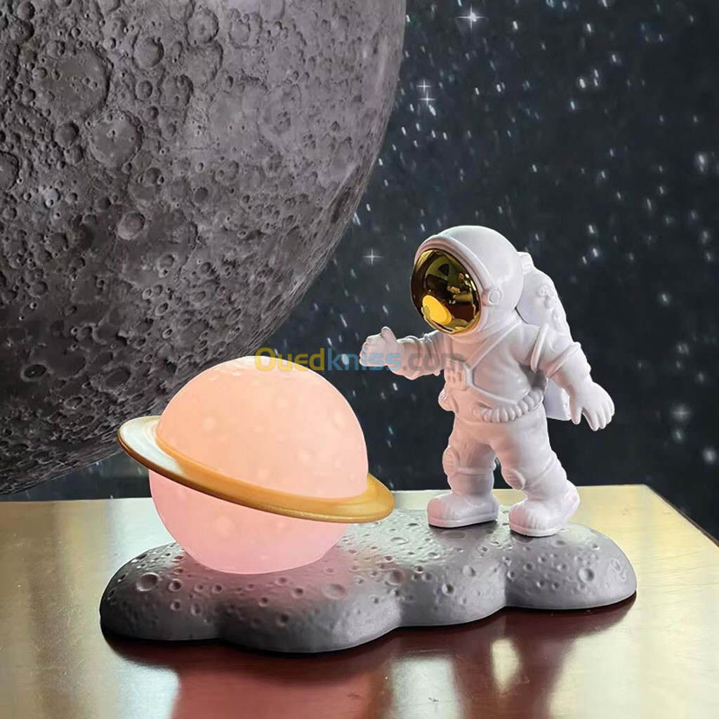 Astronaute Veilleuse Décoration De Bureau Lune Spaceman Résine