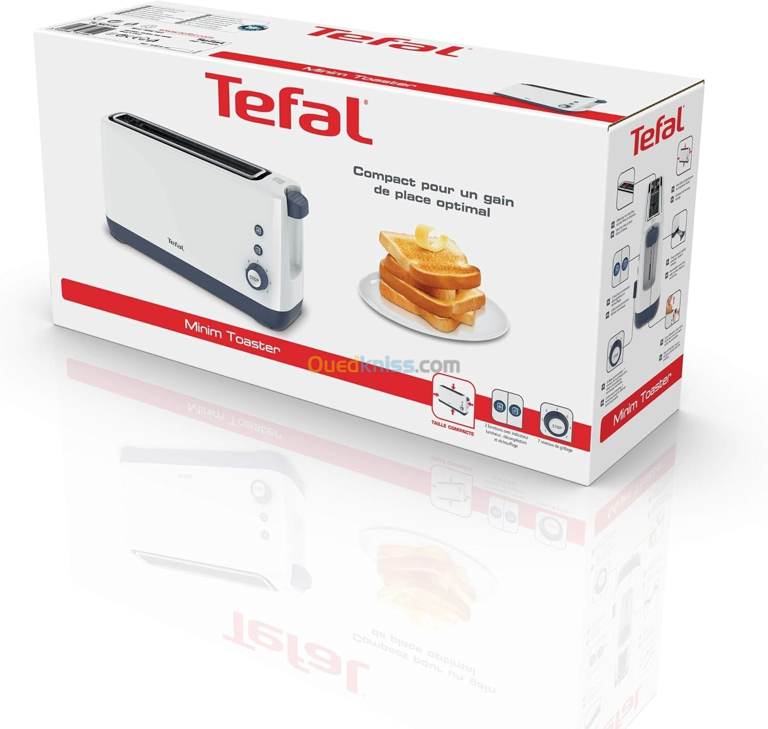  Grille Pain TEFAL Toaster Minim TL302110 Compact 