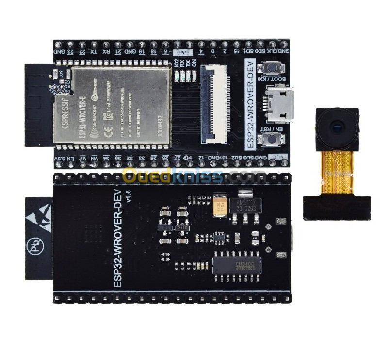 Arduino - Carte ESP32-WROVER avec le caméra (Compatible avec Arduino IDE)