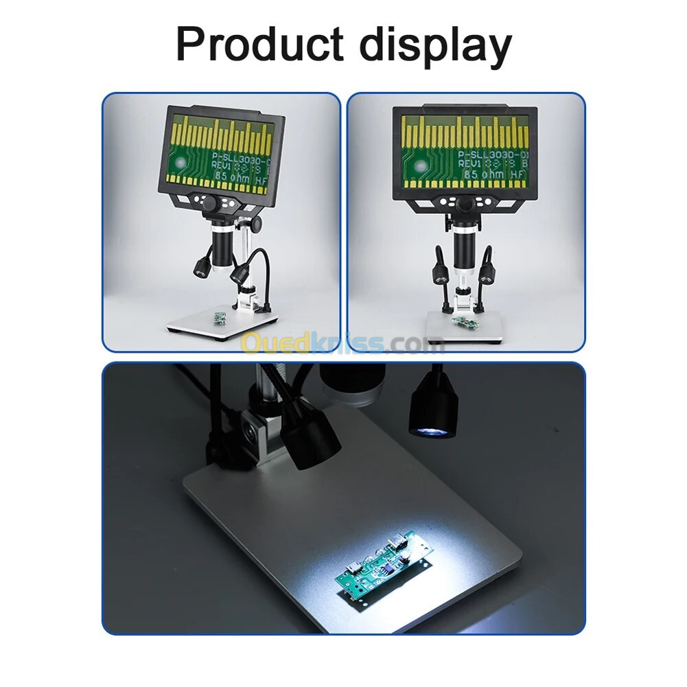 Arduino - Microscope numérique G1200A 7 pouces / G1600 9 pouces + 2 lumières LED (12 mégapixels)