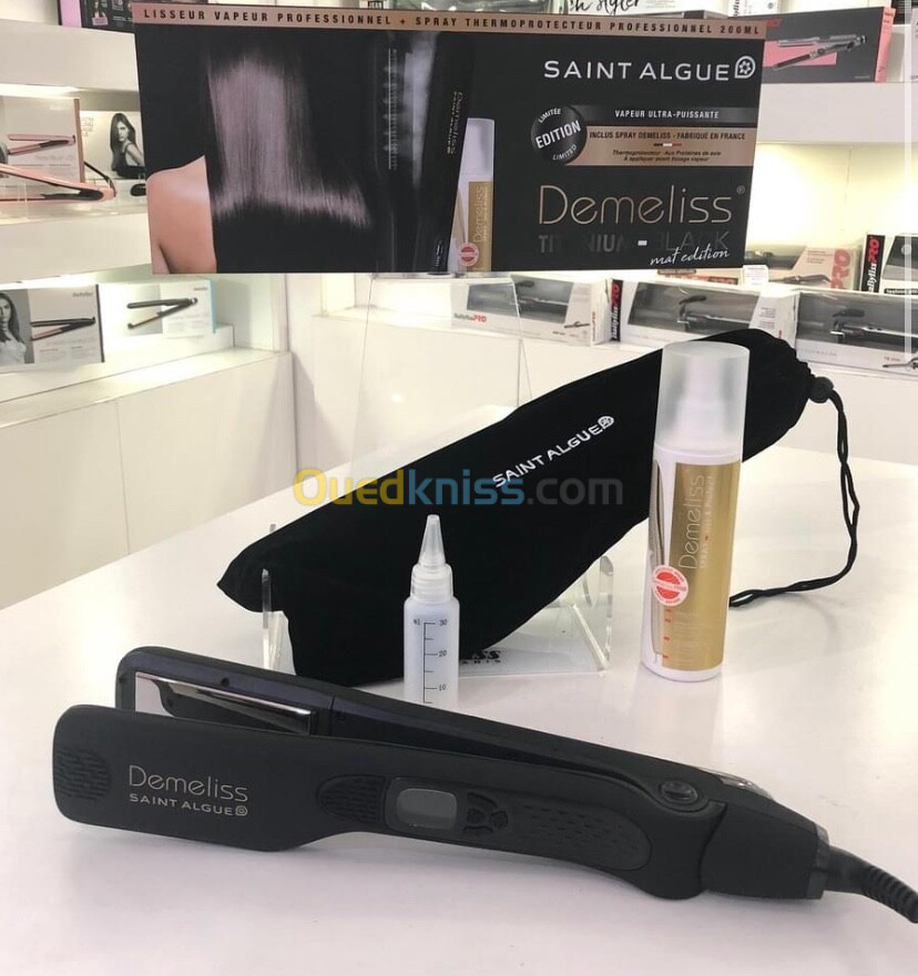 Lisseur SAINT ALGUE DEMELISS TITANIUM BLACK MAT EDITION+produits