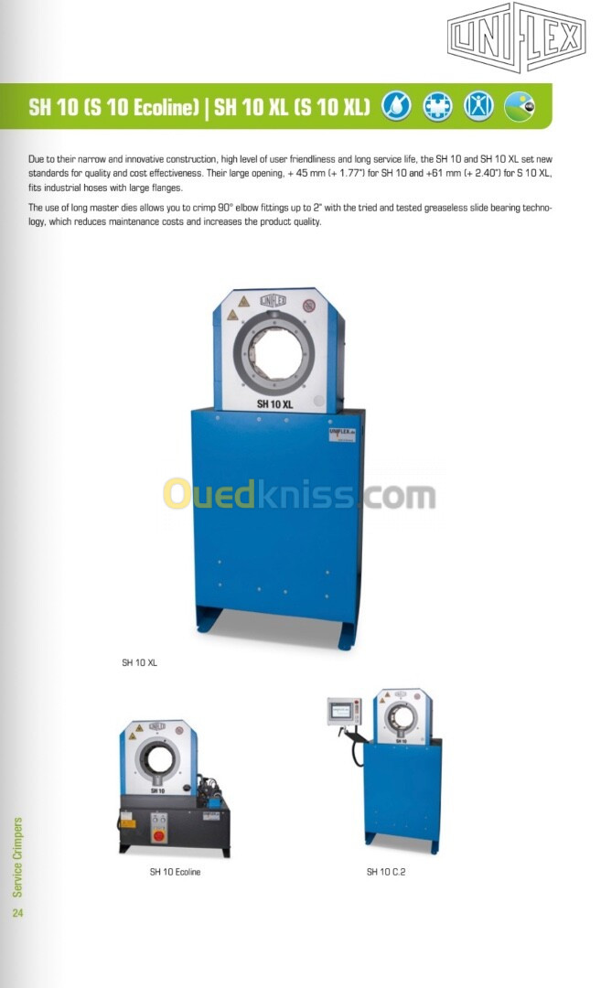 Machine sertisseuse flexible hydraulique 4 pouces UNIFLEX