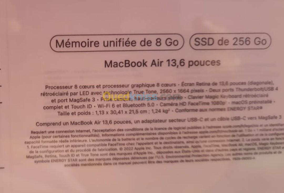 MacBook air 13" M2 sous blister 