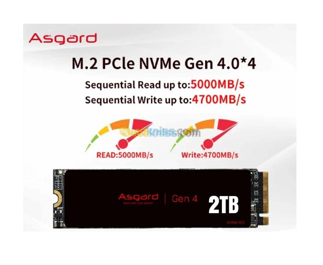 Asgard AN4 SSD GEN4X4 M.2 2280 Pcle 4.0 NVMe 2TB