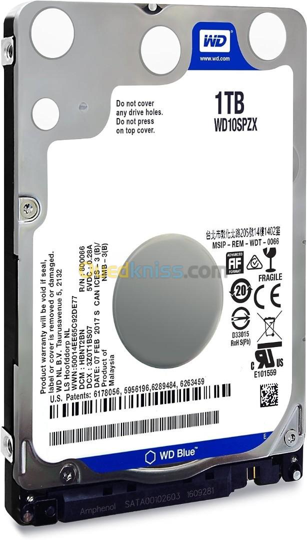 Western Digital Disque dur WD Blue 2.5 SATA 1 TB