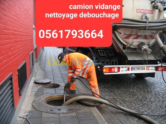 CAMION DEBOUCHAGE CANALISATION VIDANGE FOEES SAPTIQUE