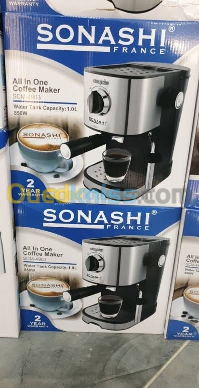 SONASHI Cafetière mini model 15Bars Capacité 1.L 850W SCM-4963