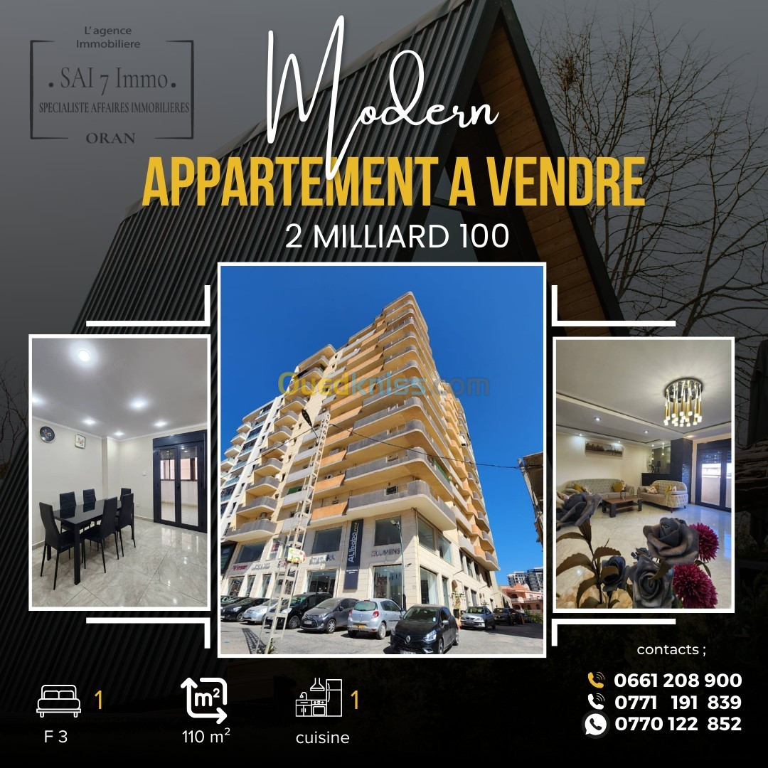 Vente Appartement F3 Oran Bir el djir