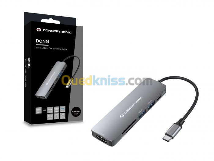 Hub Usb Conceptronic Donn11g Gris