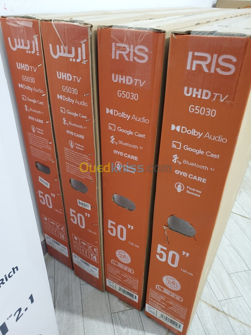 TV IRIS 50 G5030 GOOGEL TV 4K UHD VERSION 2024 [ 65P 55P 50P 43P ]