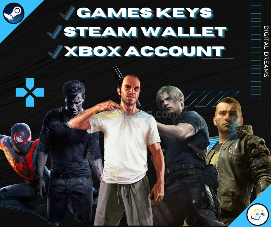 pc games-steam wallet-xbox games