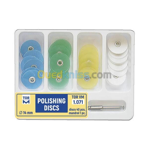 DISQUE DE POLISSAGE (Réf : 1.070) 40 pcs + 1 mandrin