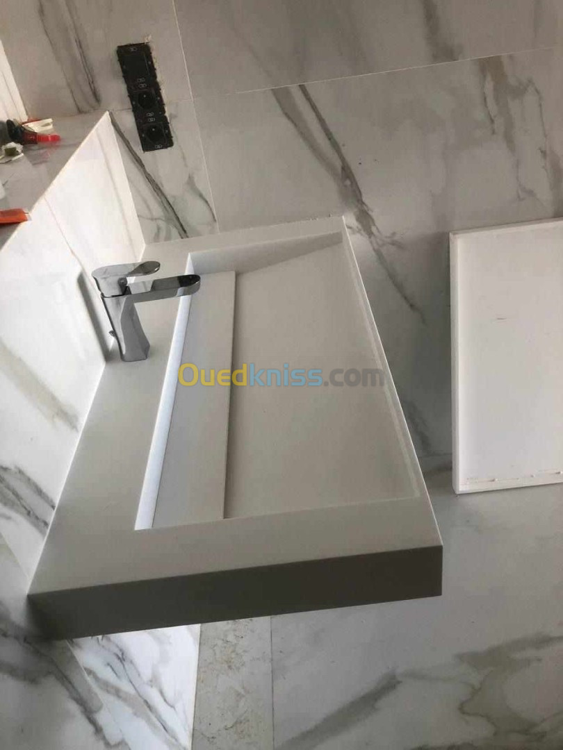 lavabo en solid surface CORIAN sur-mesure 