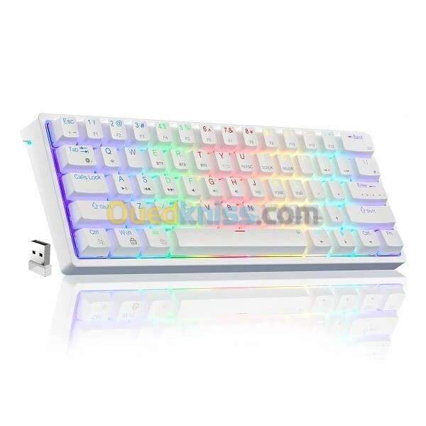 MAGMA FIORA 60% WHITE F61W RED SWITCH 3 BLUETOOTH 2.4G WIRELESS RGB