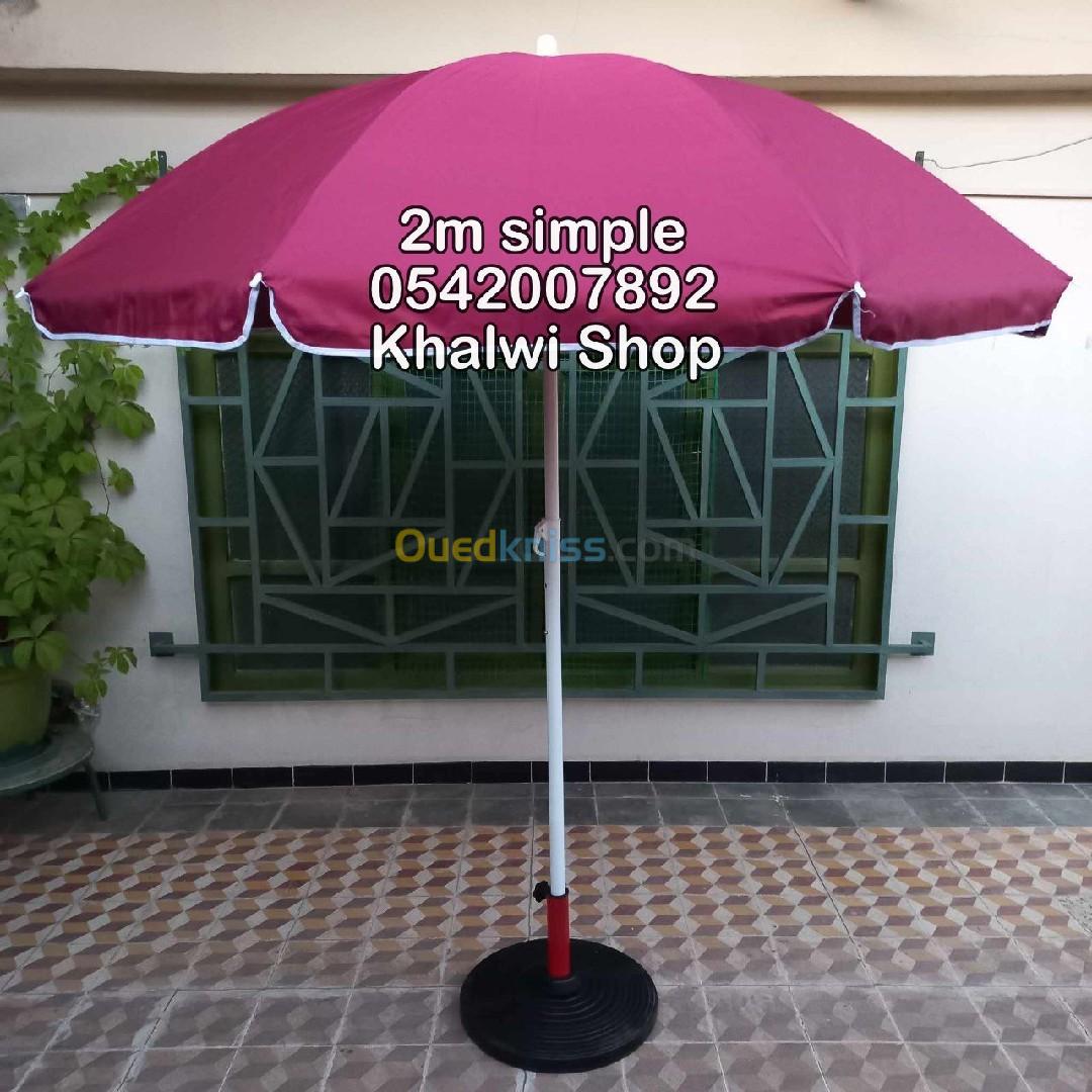 Parasol 2 mètres simple solide Haute qualité pour plage