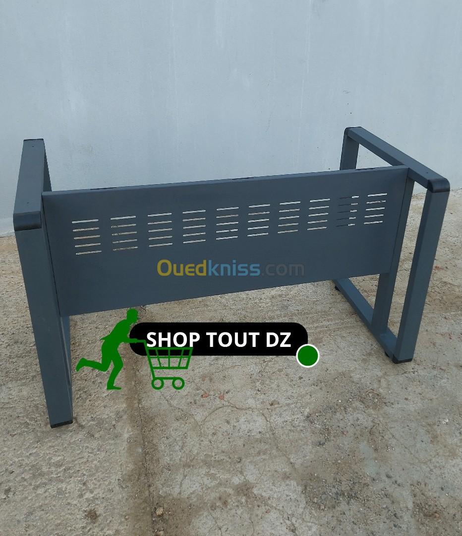 Bureau métallique pieds + cache jupe