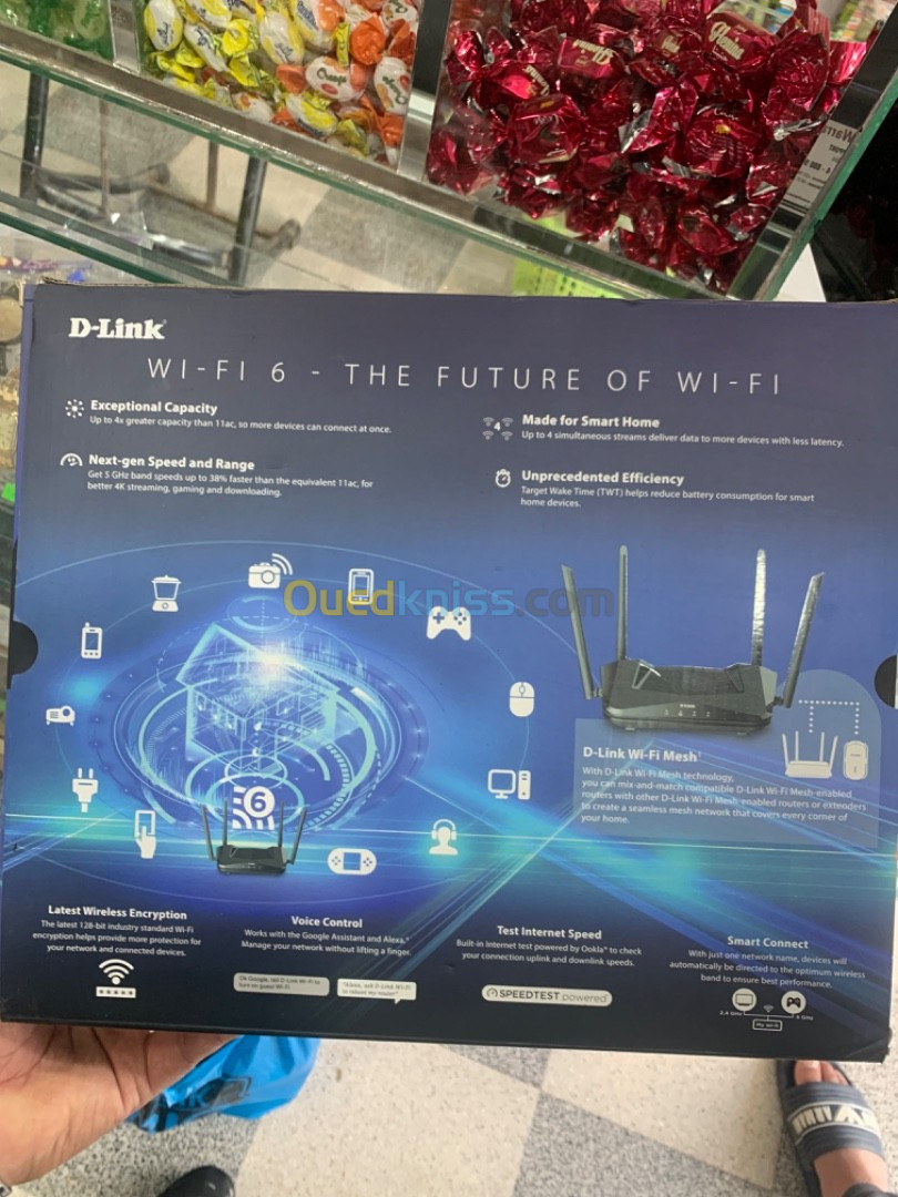 D-Link DIR-X1560 Routeur Gigabit Dual-Band Wi-Fi 6 AX1500 (AX1200 + N300) MU-MIMO 