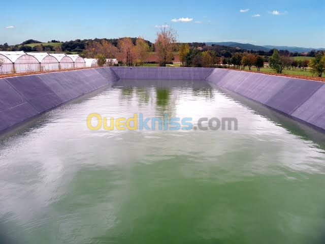 Bassin agricole en geomembrane