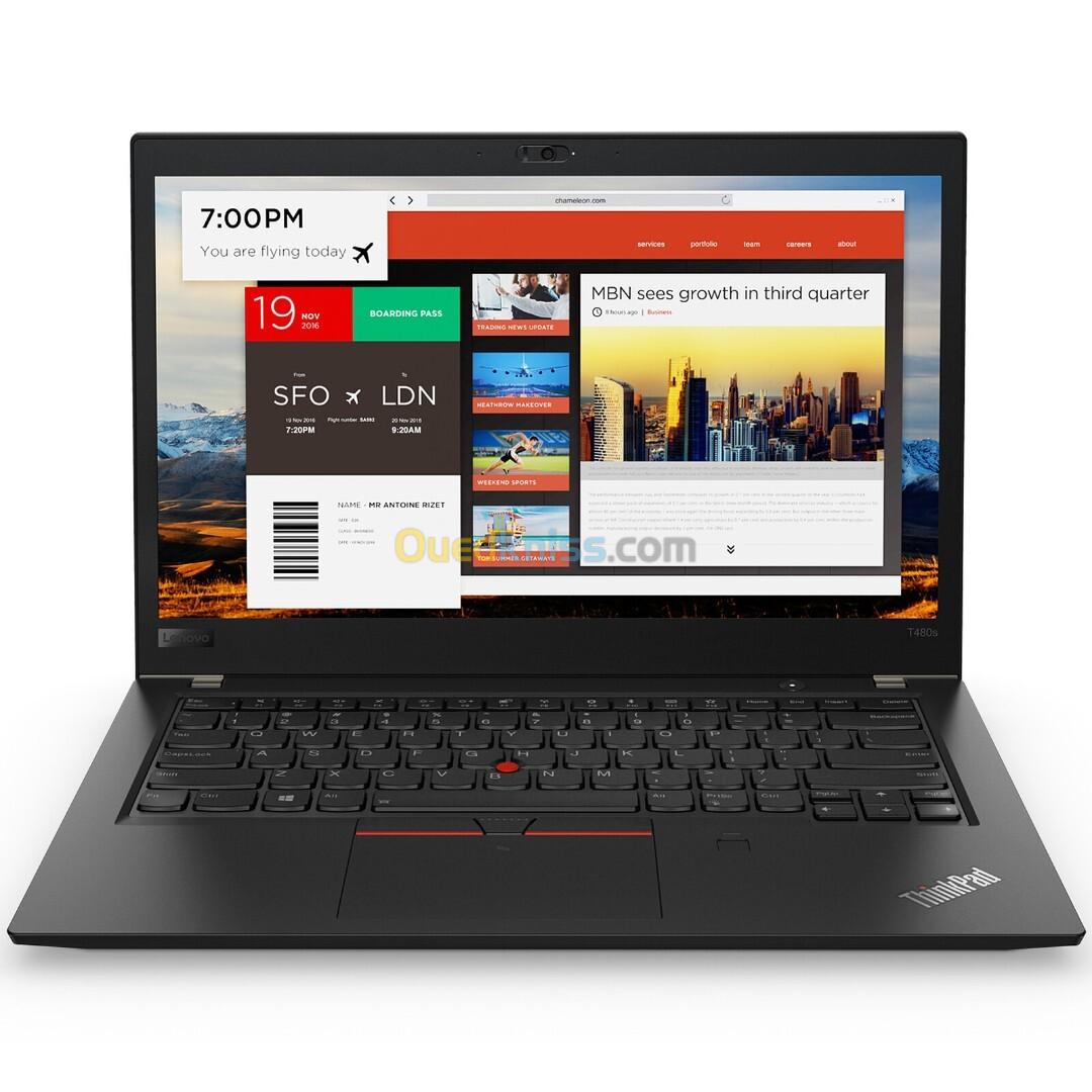 LENOVO THINKPAD T480 I7-8650U 32Go 512GB SSD MX150 2Go 14" IPS TACTILE WIN 10