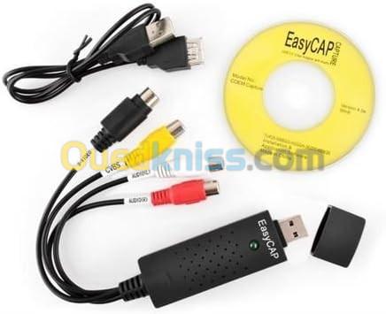 EASYCAP - Adaptateur Carte d'acquisition Vidéo Audio Usb 2.0 Pour Capture Enregistrement