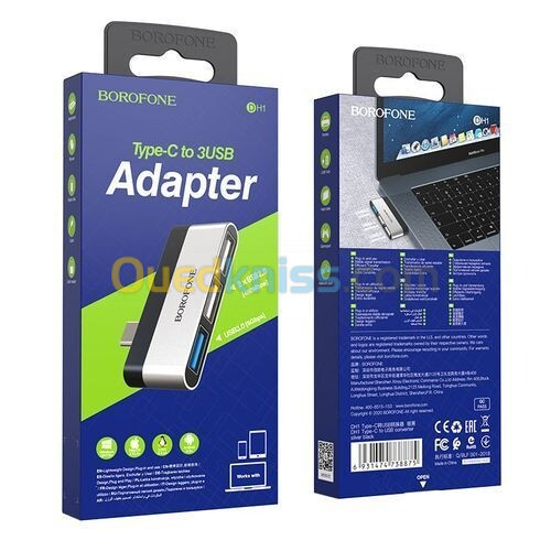 Adaptateur Hub Type-C vers 3 USB